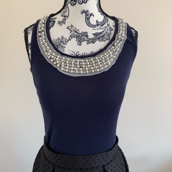 Jewelled neckline tank top - Picture 1 of 4